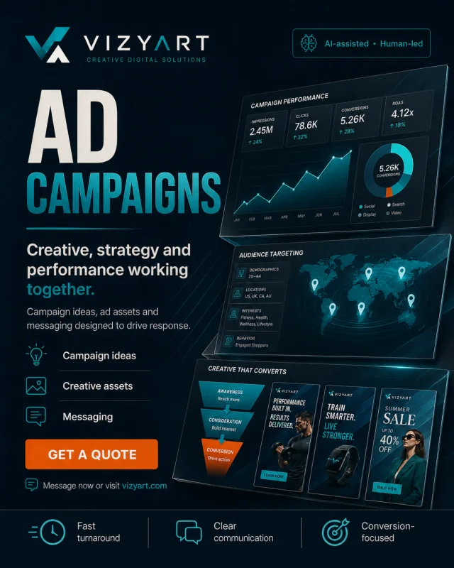 VizyArt Ad Campaigns promotional design concept